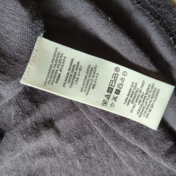 Free People Siesta Fiesta Top In Washed Black Tunic Boho Henley Popover - Picture 11 of 12